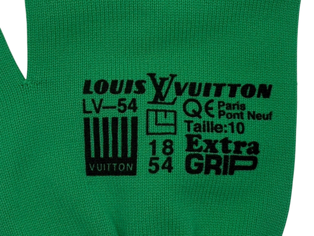 New and unused LOUIS VUITTON RG B gloves MP2369 Green Yellow Virgil Abloh Used 4b009013