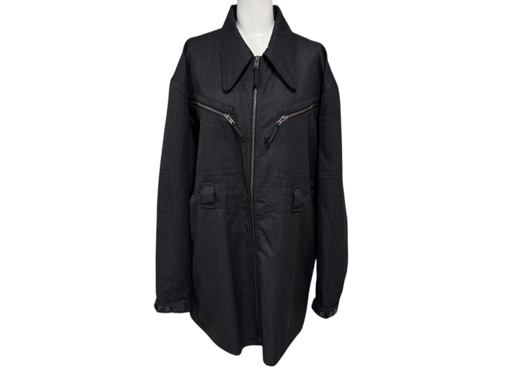 Very Good Condition Maison Margiela 22SS Zip Up Jacket S50AM0557 Size 52 Gray Wool Used 4b009017