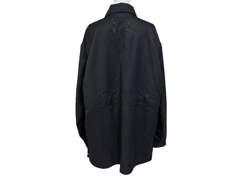 Very Good Condition Maison Margiela 22SS Zip Up Jacket S50AM0557 Size 52 Gray Wool Used 4b009017