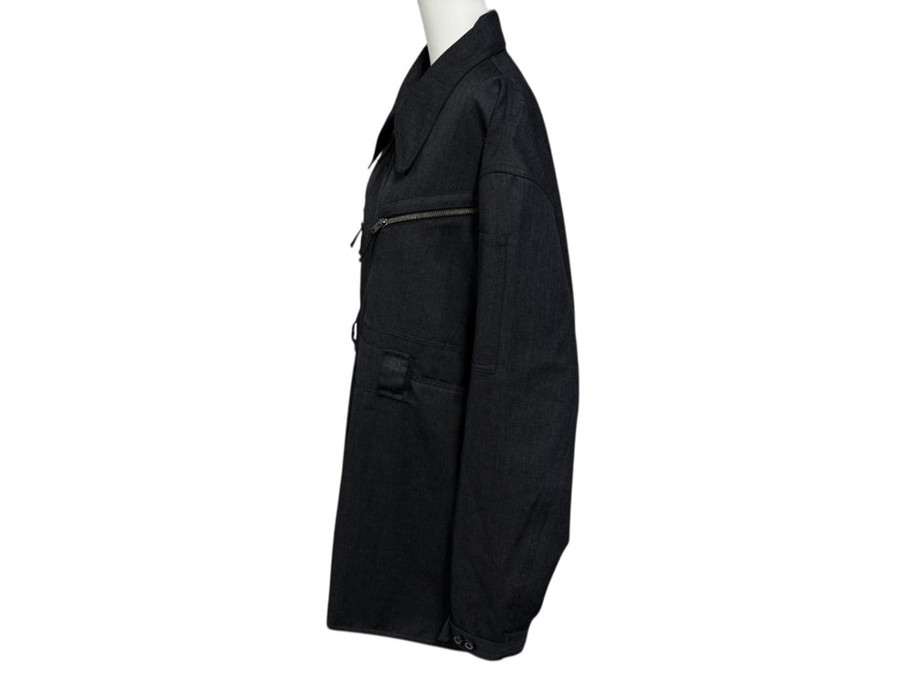 極美品 Maison Margiela メゾン マルジェラ 22SS ジップアップジャケット S50AM0557 サイズ52 グレー ウール 中古 4b009017