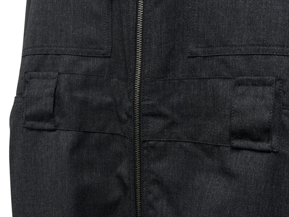 Very Good Condition Maison Margiela 22SS Zip Up Jacket S50AM0557 Size 52 Gray Wool Used 4b009017
