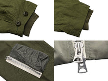 画像をギャラリービューアに読み込む, 極美品 SACAI サカイ ミリタリージャケット MA1 ドッキング 23-03239M コットン ナイロン カーキ オレンジ サイズ3 中古 4b009022