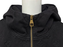 画像をギャラリービューアに読み込む, 極美品 LOUIS VUITTON ルイヴィトン 22AW ジップアップフーディー パーカー RM222M OK4 HNA10W サイズ56 モノグラム ブラック 中古 4b009023