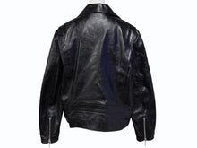 画像をギャラリービューアに読み込む, 極美品 CELINE セリーヌ ダブルライダースジャケット 2EK84132038 NO イタリア製 牛革 ブラック シルバー金具 サイズ56 中古 4b009029