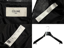 画像をギャラリービューアに読み込む, 極美品 CELINE セリーヌ ダブルライダースジャケット 2EK84132038 NO イタリア製 牛革 ブラック シルバー金具 サイズ56 中古 4b009029