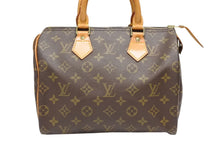 画像をギャラリービューアに読み込む, LOUIS VUITTON ルイヴィトン スピーディー25 ハンドバック M41528 モノグラム PVC レザー ブラウン ゴールド金具 美品 中古 4b009035