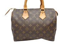 画像をギャラリービューアに読み込む, LOUIS VUITTON ルイヴィトン スピーディー25 ハンドバック M41528 モノグラム PVC レザー ブラウン ゴールド金具 美品 中古 4b009035