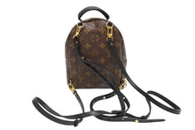 画像をギャラリービューアに読み込む, 極美品 LOUIS VUITTON ルイヴィトン パームスプリングス バックパック MINI M44873 モノグラムキャンバス ブラウン ブラック 中古 4b009041