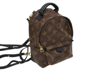 画像をギャラリービューアに読み込む, 極美品 LOUIS VUITTON ルイヴィトン パームスプリングス バックパック MINI M44873 モノグラムキャンバス ブラウン ブラック 中古 4b009041