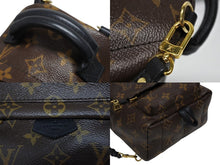画像をギャラリービューアに読み込む, 極美品 LOUIS VUITTON ルイヴィトン パームスプリングス バックパック MINI M44873 モノグラムキャンバス ブラウン ブラック 中古 4b009041