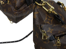 画像をギャラリービューアに読み込む, 極美品 LOUIS VUITTON ルイヴィトン パームスプリングス バックパック MINI M44873 モノグラムキャンバス ブラウン ブラック 中古 4b009042