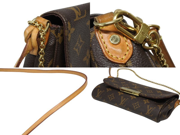 LOUIS VUITTON ルイヴィトン モノグラム フェイボリットPM ショルダーバッグ M40717 ブラウン ゴールド金具 美品 中古 4b009043