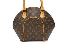 画像をギャラリービューアに読み込む, LOUIS VUITTON ルイヴィトン エリプスPM ハンドバッグ モノグラム M51127 PVC ヌメ革 ブラウン ゴールド金具 美品 中古 4b009046