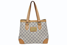 画像をギャラリービューアに読み込む, LOUIS VUITTON ルイヴィトン ハンドバッグ N51207 ハムステッドPM ホワイト ダミエアズールキャンバス 美品 中古 4b009047