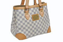 画像をギャラリービューアに読み込む, LOUIS VUITTON ルイヴィトン ハンドバッグ N51207 ハムステッドPM ホワイト ダミエアズールキャンバス 美品 中古 4b009047