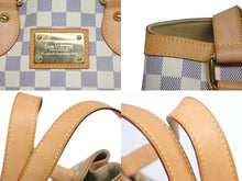 画像をギャラリービューアに読み込む, LOUIS VUITTON ルイヴィトン ハンドバッグ N51207 ハムステッドPM ホワイト ダミエアズールキャンバス 美品 中古 4b009047