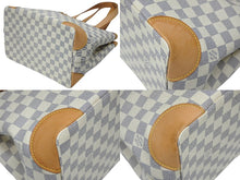 画像をギャラリービューアに読み込む, LOUIS VUITTON ルイヴィトン ハンドバッグ N51207 ハムステッドPM ホワイト ダミエアズールキャンバス 美品 中古 4b009047