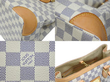 画像をギャラリービューアに読み込む, LOUIS VUITTON ルイヴィトン ハンドバッグ N51207 ハムステッドPM ホワイト ダミエアズールキャンバス 美品 中古 4b009047