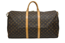 画像をギャラリービューアに読み込む, LOUIS VUITTON ルイヴィトン キーポル バンドリエール55 ボストンバッグ M41414 モノグラム ブラウン 美品 中古 4b009053