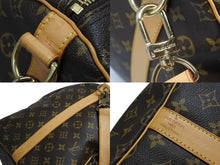 画像をギャラリービューアに読み込む, LOUIS VUITTON ルイヴィトン キーポル バンドリエール55 ボストンバッグ M41414 モノグラム ブラウン 美品 中古 4b009053