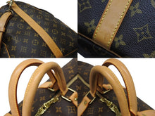 画像をギャラリービューアに読み込む, LOUIS VUITTON ルイヴィトン キーポル バンドリエール55 ボストンバッグ M41414 モノグラム ブラウン 美品 中古 4b009053