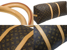 画像をギャラリービューアに読み込む, LOUIS VUITTON ルイヴィトン キーポル バンドリエール55 ボストンバッグ M41414 モノグラム ブラウン 美品 中古 4b009053