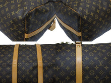 画像をギャラリービューアに読み込む, LOUIS VUITTON ルイヴィトン キーポル バンドリエール55 ボストンバッグ M41414 モノグラム ブラウン 美品 中古 4b009053