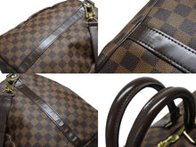 画像をギャラリービューアに読み込む, 極美品 LOUISVUITTON ルイヴィトン ボストンバッグ N41414 キーポルバンドリエール55 ダミエエベヌ ゴールド金具 中古 4b009054