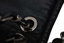 Load image into Gallery viewer, 極美品 CHANEL シャネル Sフラップ Wチェーンショルダーバッグ 15番台 ココマーク キャビアスキン ブラック シルバー金具 中古 4b009055