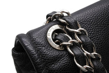 Load image into Gallery viewer, 極美品 CHANEL シャネル Sフラップ Wチェーンショルダーバッグ 15番台 ココマーク キャビアスキン ブラック シルバー金具 中古 4b009055