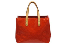 画像をギャラリービューアに読み込む, LOUIS VUITTON ルイヴィトン ヴェルニ リードPM トートバッグ ハンドバッグ M91990 ポムダムール ゴールド金具 美品 中古 4b009057