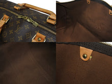 画像をギャラリービューアに読み込む, LOUIS VUITTON ルイヴィトン キーポルバンドリエール60 ボストンバッグ M41412 モノグラム PVC ヌメ革 ブラウン 美品 中古 4b009058