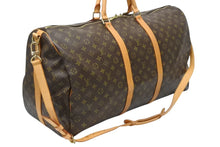 画像をギャラリービューアに読み込む, LOUIS VUITTON ルイヴィトン キーポルバンドリエール60 ボストンバッグ M41412 モノグラム PVC ヌメ革 ブラウン 美品 中古 4b009058