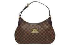 画像をギャラリービューアに読み込む, LOUIS VUITTON ルイヴィトン ハンドバッグ ワンショルダーバッグ テムズPM ダミエ・エベヌ N48180 ゴールド金具 美品 中古 4b009059