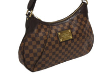 画像をギャラリービューアに読み込む, LOUIS VUITTON ルイヴィトン ハンドバッグ ワンショルダーバッグ テムズPM ダミエ・エベヌ N48180 ゴールド金具 美品 中古 4b009059