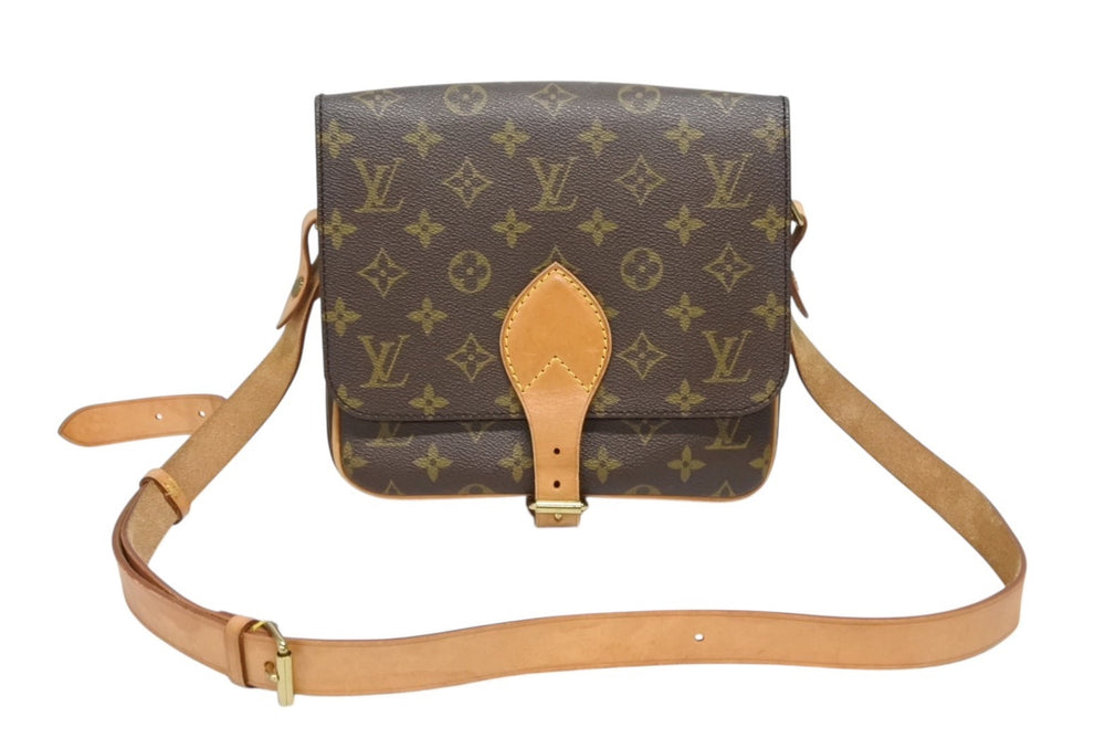 LOUIS VUITTON Cartesier MM Shoulder Bag M51253 Monogram Canvas Brown Good Condition Used 4b009061