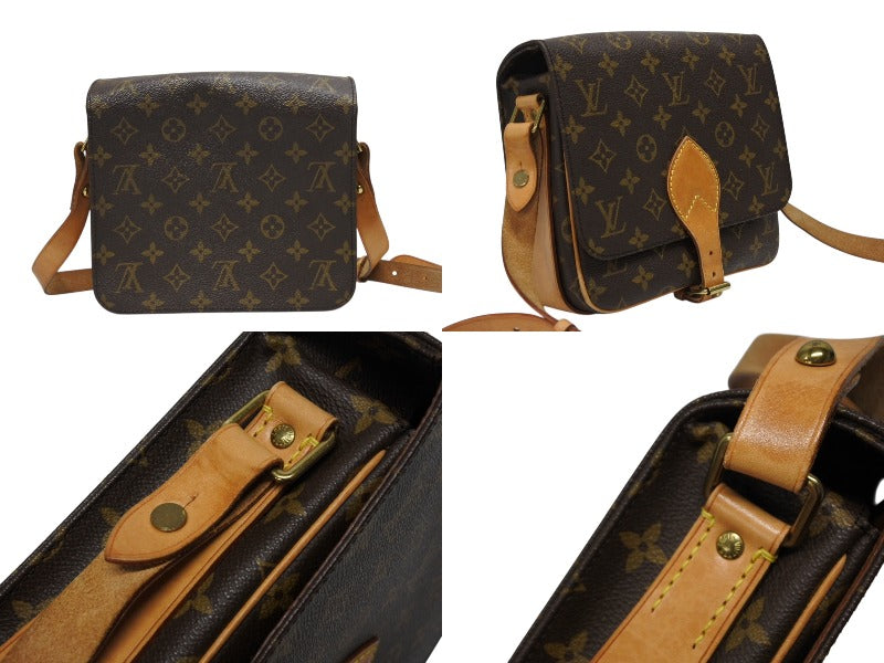 LOUIS VUITTON Cartesier MM Shoulder Bag M51253 Monogram Canvas Brown Good Condition Used 4b009061