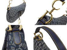 Load image into Gallery viewer, Christian Dior クリスチャンディオール サドルバッグ ワンショルダーバッグ トロッター ネイビー ガリアーノ期 美品 中古 4b009064