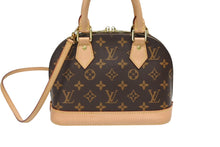 画像をギャラリービューアに読み込む, LOUIS VUITTON ルイヴィトン モノグラム アルマBB ハンドバッグ M53152 ショルダー 2WAY PVC ゴールド金具 美品 中古 4b009066