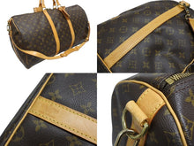 画像をギャラリービューアに読み込む, LOUIS VUITTON ルイヴィトン キーポル バンドリエール55 ボストンバッグ M41414 モノグラム ブラウン 美品 中古 4b009068