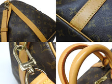 画像をギャラリービューアに読み込む, LOUIS VUITTON ルイヴィトン キーポル バンドリエール55 ボストンバッグ M41414 モノグラム ブラウン 美品 中古 4b009068