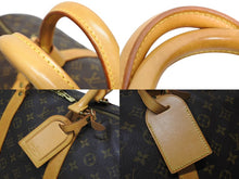 画像をギャラリービューアに読み込む, LOUIS VUITTON ルイヴィトン キーポル バンドリエール55 ボストンバッグ M41414 モノグラム ブラウン 美品 中古 4b009068