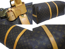 画像をギャラリービューアに読み込む, LOUIS VUITTON ルイヴィトン キーポル バンドリエール55 ボストンバッグ M41414 モノグラム ブラウン 美品 中古 4b009068