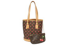 画像をギャラリービューアに読み込む, 極美品 LOUIS VUITTON ルイヴィトン バケットPM ハンドバッグ M95012 モノグラム チェリー ブラウン 村上 中古 4b009072