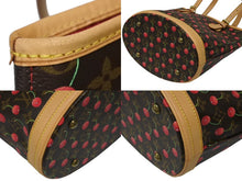 画像をギャラリービューアに読み込む, 極美品 LOUIS VUITTON ルイヴィトン バケットPM ハンドバッグ M95012 モノグラム チェリー ブラウン 村上 中古 4b009072