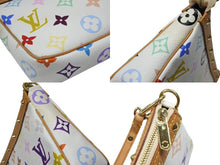 画像をギャラリービューアに読み込む, LOUIS VUITTON ルイヴィトン ポシェット アクセソワール アクセサリーポーチ M92649 ホワイト マルチカラー 村上隆 美品 中古 4b009083