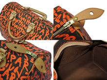 画像をギャラリービューアに読み込む, 極美品 LOUIS VUITTON ルイヴィトン スティーブン スプラウス モノグラム グラフィティ スピーディ30 ハンドバッグ M93705 オランジュ 中古 4b009092