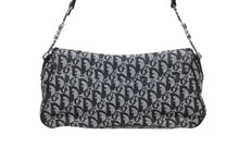 画像をギャラリービューアに読み込む, 極美品 CHRISTIAN DIOR クリスチャンディオール トロッターライン サドルバッグ ワンショルダーバッグ ネイビー シルバー金具 中古 4b009094