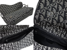 画像をギャラリービューアに読み込む, 極美品 CHRISTIAN DIOR クリスチャンディオール トロッターライン サドルバッグ ワンショルダーバッグ ネイビー シルバー金具 中古 4b009094