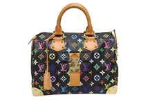 画像をギャラリービューアに読み込む, 極美品 LOUIS VUITTON ルイヴィトン スピーディ30 ハンドバッグ M92642 モノグラム マルチカラー ブラック ゴールド金具 村上隆 中古 4b009097